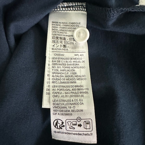 Levi's Men's Relaxed-Fit Long Sleeve Colorblocked Rugby polo size Large - Picture 5 of 5